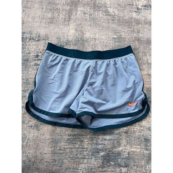 Nike Light Blue Jungle Green Trim Icon 3.5 Mesh Running Shorts Women's Medium - Picture 1 of 5